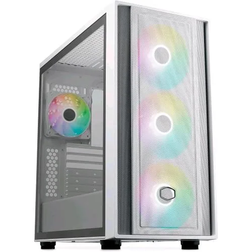 Cooler Master Masterbox 600 BTF ARGB Middle Tower Minitx/Matx/ATX/E-ATX Vetro Temperato Bianco