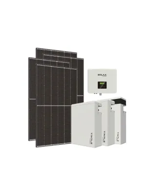 Kit fotovoltaico monofase 8190W inverter 7.5kW batteria al litio 17.4KWh Solax Power