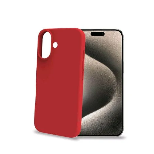 Celly Apple iPHONE 16 Cover Cromo in Tpu Red