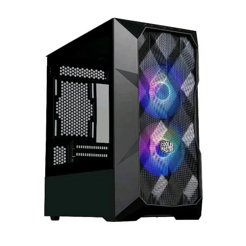 Cooler Master Masterbox TD300-Kgnn-S00 Case Mini Tower Mesh ARGB Minitx/Matx Pannello Laterale in Vetro Temperato 2XUSB 2XVENTOLE Sickle Flow PWM ARGB Incluse Black
