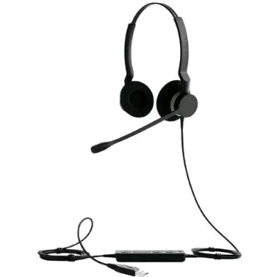 Jabra Biz 2300 USB MS Duo Cuffie con Filo e Microfono Cablato USB Nero