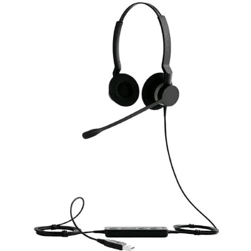 Jabra Biz 2300 USB MS Duo Cuffie con Filo e Microfono Cablato USB Nero