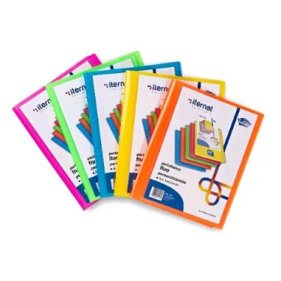 Plastidea Fluo Portalistino in PP 320X240 mm 20 Buste Colori Assortiti