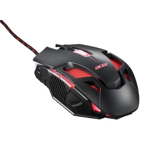 ACER Nitro Mouse II NMW200 Mouse Gaming USB Sensore Ottico 6D Frequenza di 125 MHz Velocita' di Gioco di 7000 Frames al Secondo Luci 6 Spostamenti Dpi Opzionali