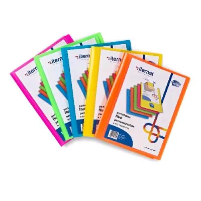 Plastidea Fluo Portalistino in PP 320X240 mm 40 Buste Colori Assortiti