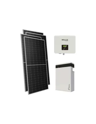Kit fotovoltaico monofase 8330W inverter 7.5kW batteria al litio 5.8KWh T-BAT-H5.8 Solax Power