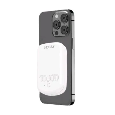 Celly Powerbank 10.000mAh Compatibile Magsafe Bianco