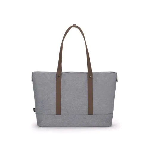 Dicota Shopper Bag Eco Motion Borsa per Notebook da 14.1" I Pet 2 Scomparti e Tasca Interna con Cerniera Grigio