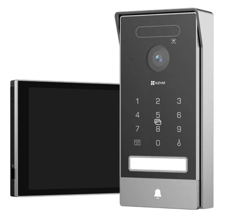 Ezviz HP7 PRO VIDEOCITOFONO 4K 2 FILI CON MONITOR TOUCH 7" (apre 1 serratura e 1 porta automatica)