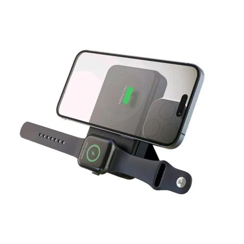 Celly Powerbank 10.000mAh Magsafe + Apple Watch Charger Nero