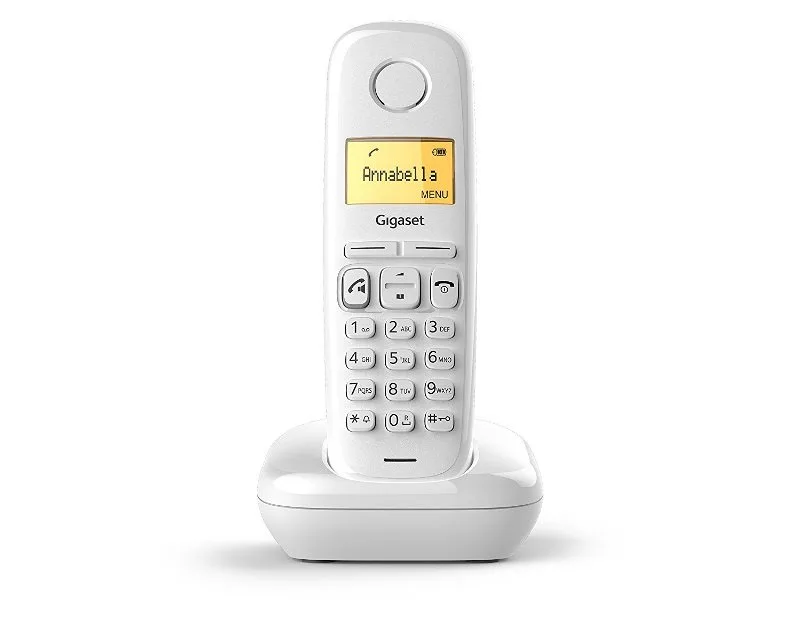 Gigaset A270 Cordless DECT Rubrica 80 Voci Vivavoce Colore Bianco
