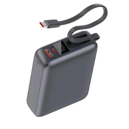 Celly Powerbank 20.000mAh 45 W con Cavo USB-C Integrato Blu