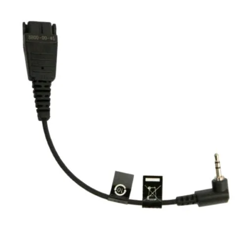 Jabra Cavo Diritto 0.5 m QD Jack 2.5 mm Nero