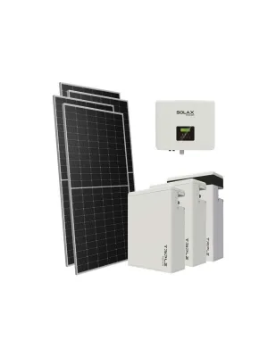 Kit fotovoltaico monofase 8330W inverter 7.5kW batteria al litio 17.4KWh T-BAT-H5.8 Solax Power