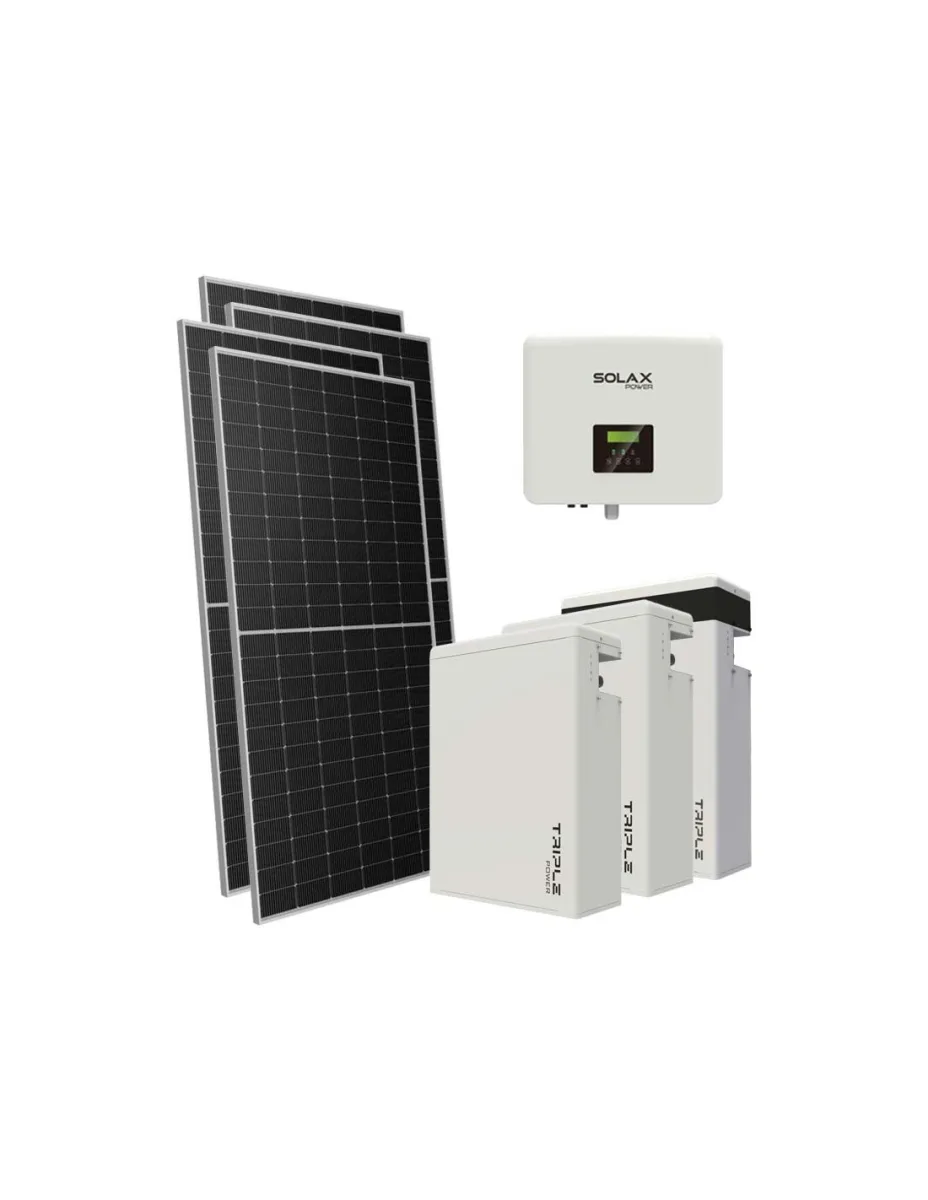 Kit fotovoltaico monofase 8330W inverter 7.5kW batteria al litio 17.4KWh T-BAT-H5.8 Solax Power