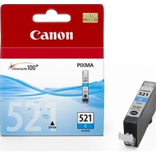 Canon Cli-521C Serbatoio Ciano per Pixma MP540-MP620-MP630-MP980-iP3600-iP4600-MX860 (2934B001)