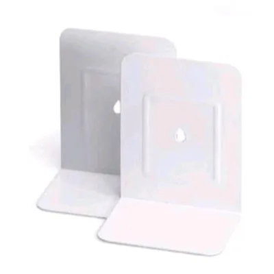 Lebez Reggilibri a L in Metallo 13.5X17.5 cm Bianco Conf 2 Pz.