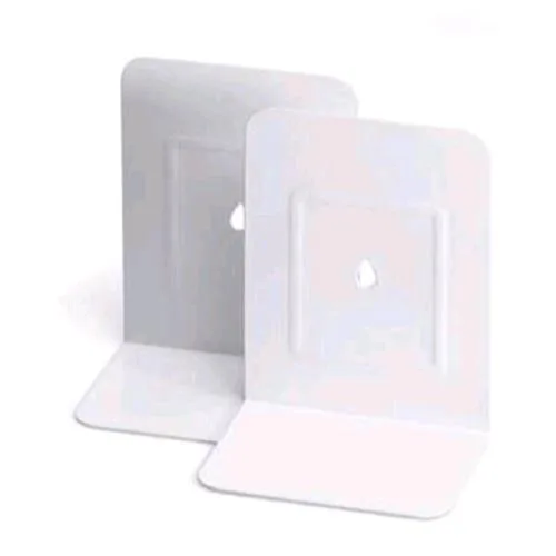 Lebez Reggilibri a L in Metallo 13.5X17.5 cm Bianco Conf 2 Pz.