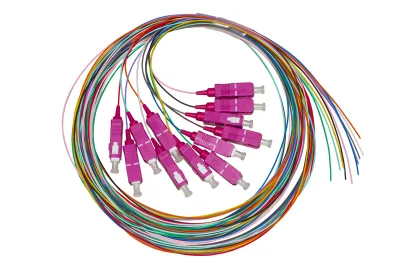 PIGTAIL FIBRA OTT. 2MT SC 12*PZ MULTIMODALE SIMPLEX OM4 50/125 COL.