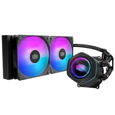 Cooler Master Masterliquid Core Nex 240 ARGB Dissipatore a Liquido 2 Ventole LGA1851-1700-1200 AM5-AM4 Nero
