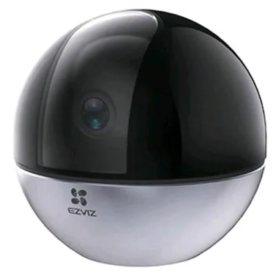 Ezviz E6 Telecamera Motorizzata da Interno 5MP 3K WDR Wi-Fi Dual Band + Ethernet Day & Night Rilevamento Figura Umana Animali e Rumori con ai Avvio Videochiamata con il Movimento della Mano