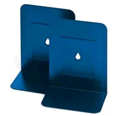 Lebez Reggilibri a L in Metallo 13.5X17.5 cm Blu Conf 2 Pz.