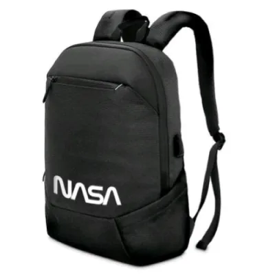 Atlantis Land NS-KLB200311-A Zaino per Notebook da 15.6" Tasche Esterne Fondo Imbottito Porta USB Nero