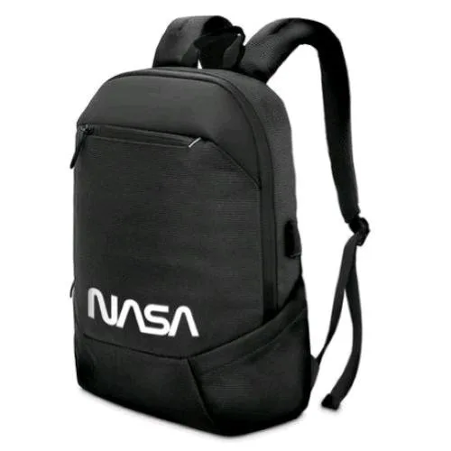 Atlantis Land NS-KLB200311-A Zaino per Notebook da 15.6" Tasche Esterne Fondo Imbottito Porta USB Nero