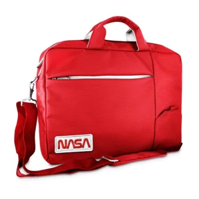 Atlantis Land NS-KLM180705-C Borsa Notebook 15.6" Modello Nasa Vano Interno Porta Documenti Tasca Zip Frontale Portaoggetti Tasca Porta Smartphone Rosso