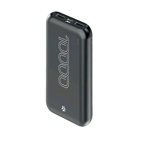 Celly Powerbank Energy 10.000mAh 10 W 2 x USB-A 1 x Micro USB USB-C Nero