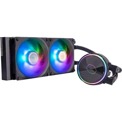 Cooler Master Masterliquid PL240 Flux Sistema di Raffreddamento a Liquido AIO per CPU 2 Ventole 120mm Radiatore 240 mm Controller RGB Indirizzabile GEN2 - Supporta AMD e Intel