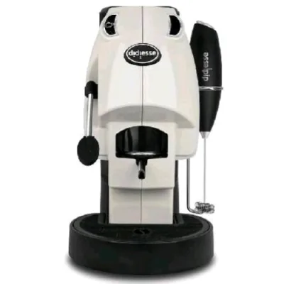 Didiesse Frog Baby Macchina da Caffe' a Cialde 44 mm 450W Serbatoio 1.3 l con Frullino e Doppio Portacialda Avorio