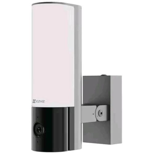 Ezviz EL3 Telecamera Motorizzata da Esterno a Parete con Luce LED 3MPX con Sirena Interna Sembra una Normale Lampada da Giardino Wi-Fi Dual Band IP65 Rilevamento Umano, Rilevamento del Veicolo, Riconoscimento della Targa del Veicolo.