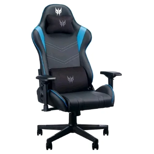 ACER Predator Gaming Chair Poltrona Gaming Reclinabile di 155 Gradi Supporto per Testa e Schiena Bracciolo 4D Nero Blu