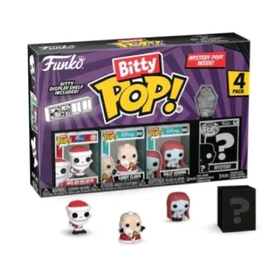 Funko Bitty Pop Nightmare Before Christmas 4PK Santa Jack Sandy Claws Vampire Teddy With Duck e una Mini Figura Misteriosa a Sorpresa