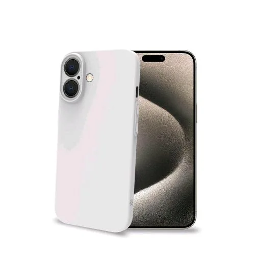 Celly Apple iPHONE 16 Cover Morbida in Tpu Super Sottile Bianco