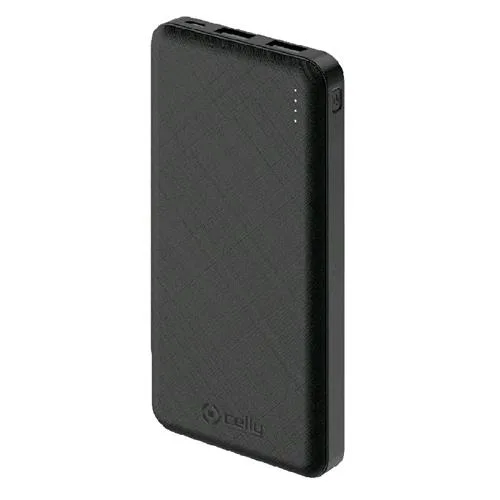 Celly Powerbank Energy 10.000mAh 2 Porte USB Nero