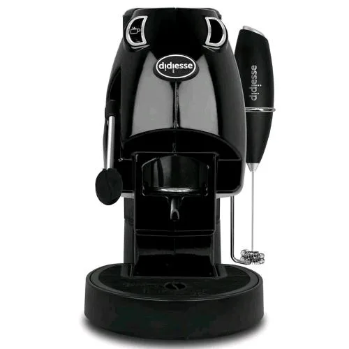 Didiesse Frog Baby Macchina da Caffe' a Cialde 44 mm 650W Serbatoio 1.3 l con Frullino e Doppio Portacialda Nero
