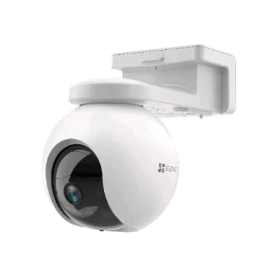 Ezviz EZHB8 Telecamera di Sicurezza IP 2K Wi-Fi Motorizzata da Esterno a Batteria 4MP Sensore Pir Lettore Schede MMC Bianco