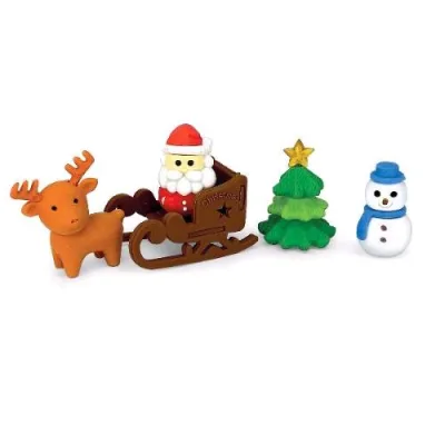 Lebez Set Gomme Soggetti Christmas Conf 5 Pz.