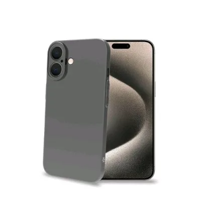 Celly Apple iPHONE 16 Cover Morbida in Tpu Super Sottile Nero