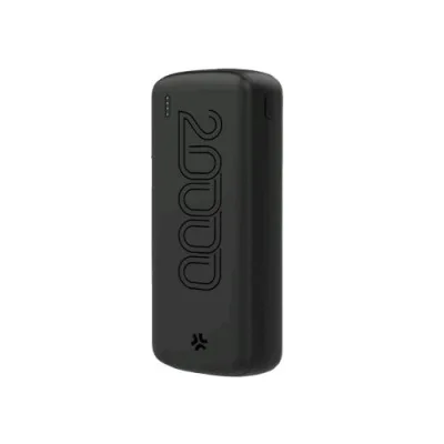 Celly Powerbank Energy 20.000mAh LED per Controllare la Carica Rimanente 1 Porta USB-C Input/Output e 1 Porta USB-A Nero