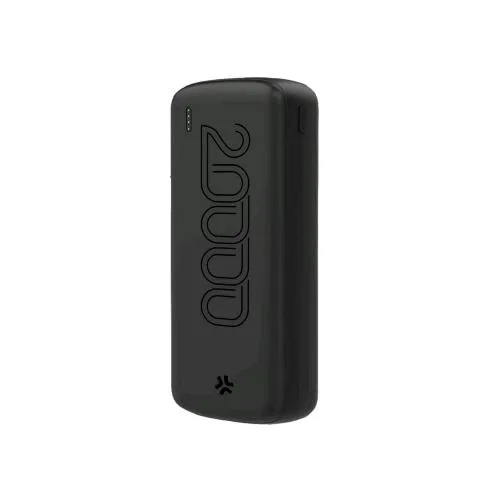 Celly Powerbank Energy 20.000mAh LED per Controllare la Carica Rimanente 1 Porta USB-C Input/Output e 1 Porta USB-A Nero