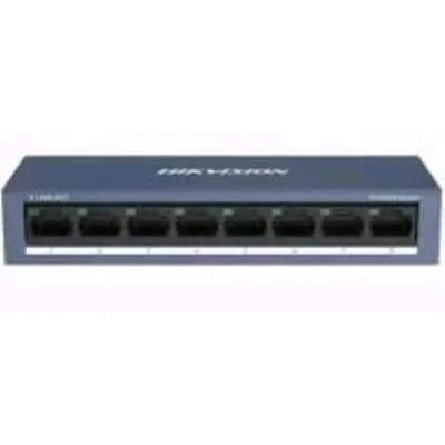 Hikvision DS-3E0108-O Switch Non Gestito L2 8 Porte Fast Ethernet 10/100 Desktop in Metallo Blu
