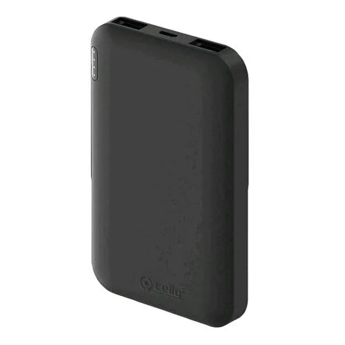 Celly Powerbank Energy 5.000 mAh 2 Porte USB 2.4V Nero