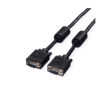 Nilox Cavo VGA Alta Qualita' Ferrite + DDC HD15 Doppia Schermatura Maschio-Maschio 2 m Nero