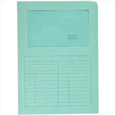 Blasetti Sintex Cartellina a L con Finestra in Carta 297X210MM A4 Col. Acqua Marina Conf 50 Pz.