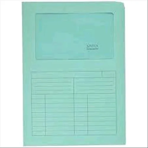 Blasetti Sintex Cartellina a L con Finestra in Carta 297X210MM A4 Col. Acqua Marina Conf 50 Pz.