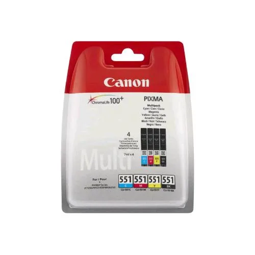 Canon Cli-551 C/M/Y/BK Multi Sec 4 Cartucce Ink