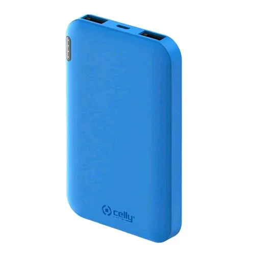 Celly Powerbank Energy 5.000 mAh 2 USB 2.4V Blu
